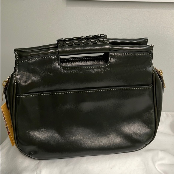 Patricia Nash Ovodda Dark Olive Leather Satchel - Picture 4 of 6